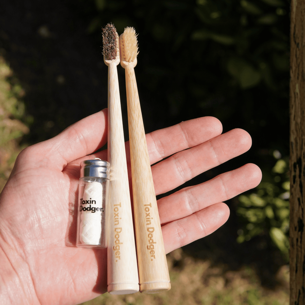 Boar or horse bristle toothbrush (4 Pack)