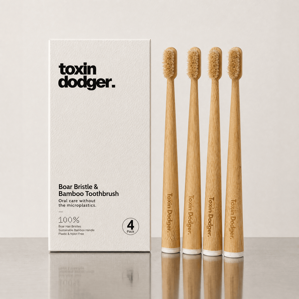 Boar or horse bristle toothbrush (4 Pack)