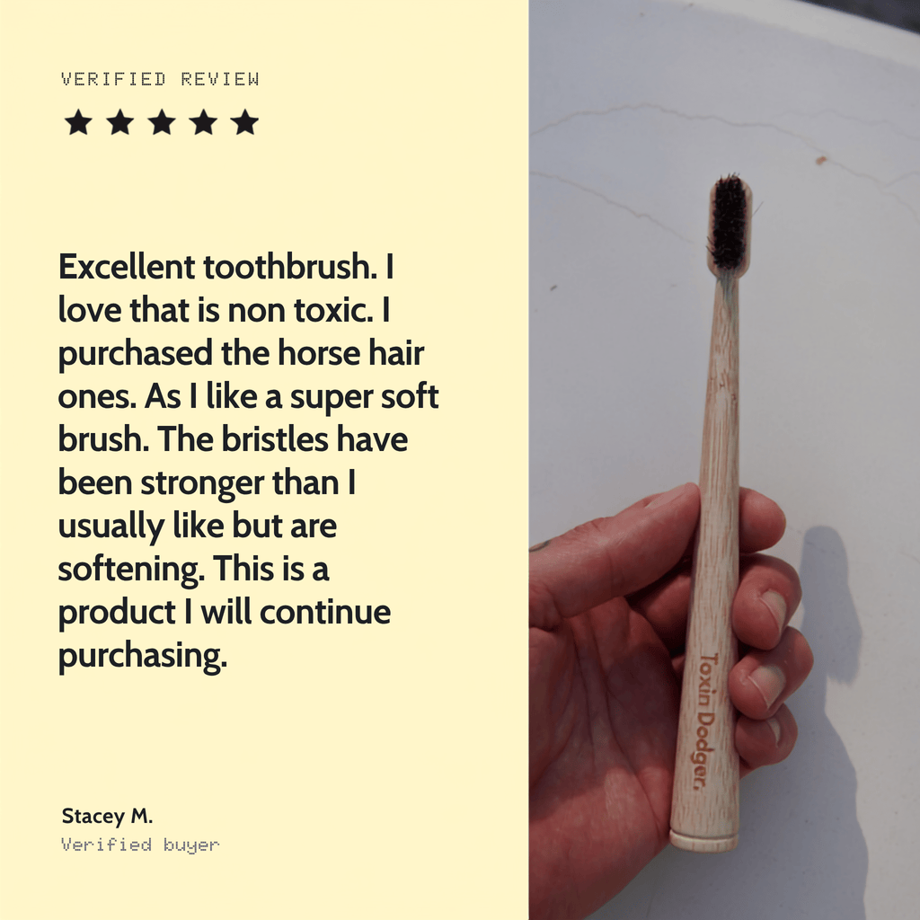 Boar or horse bristle toothbrush (4 Pack)