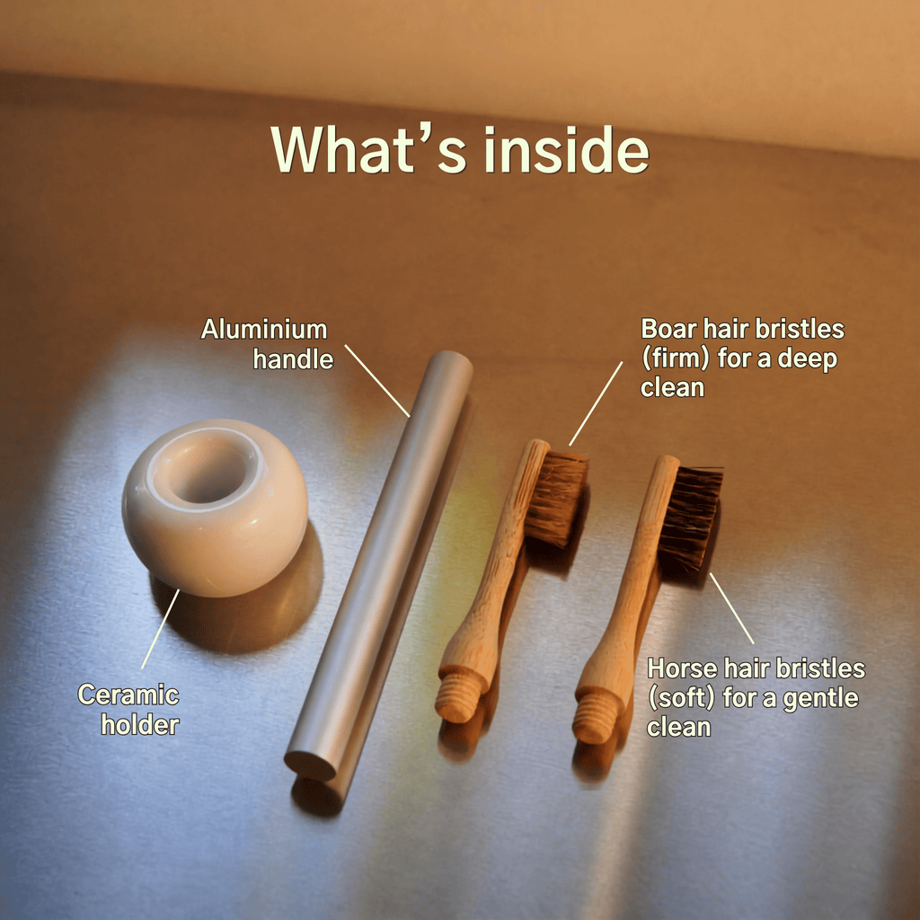 Natural Bristle Toothbrush System (Starter Pack)