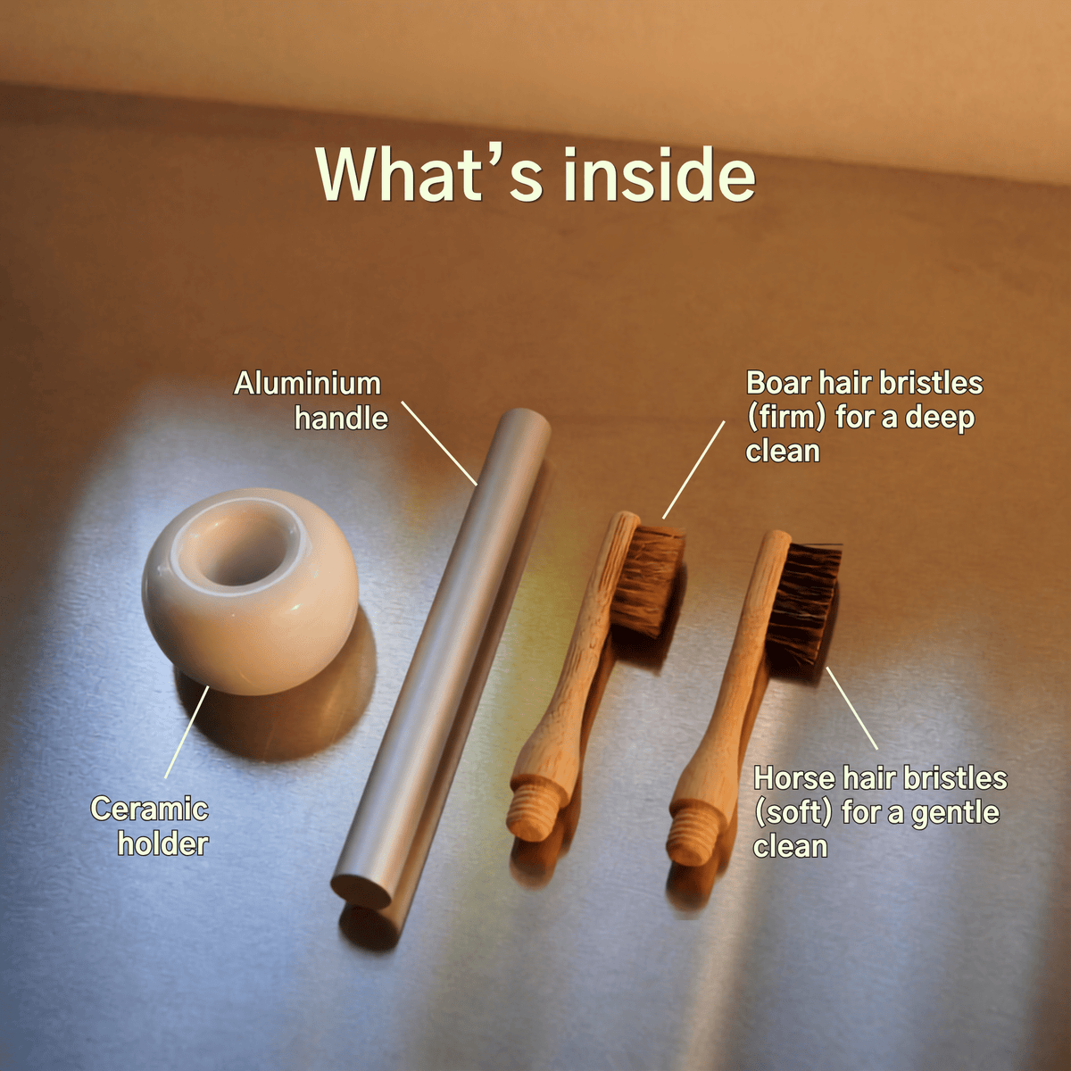 Natural Bristle Toothbrush System (Starter Pack)