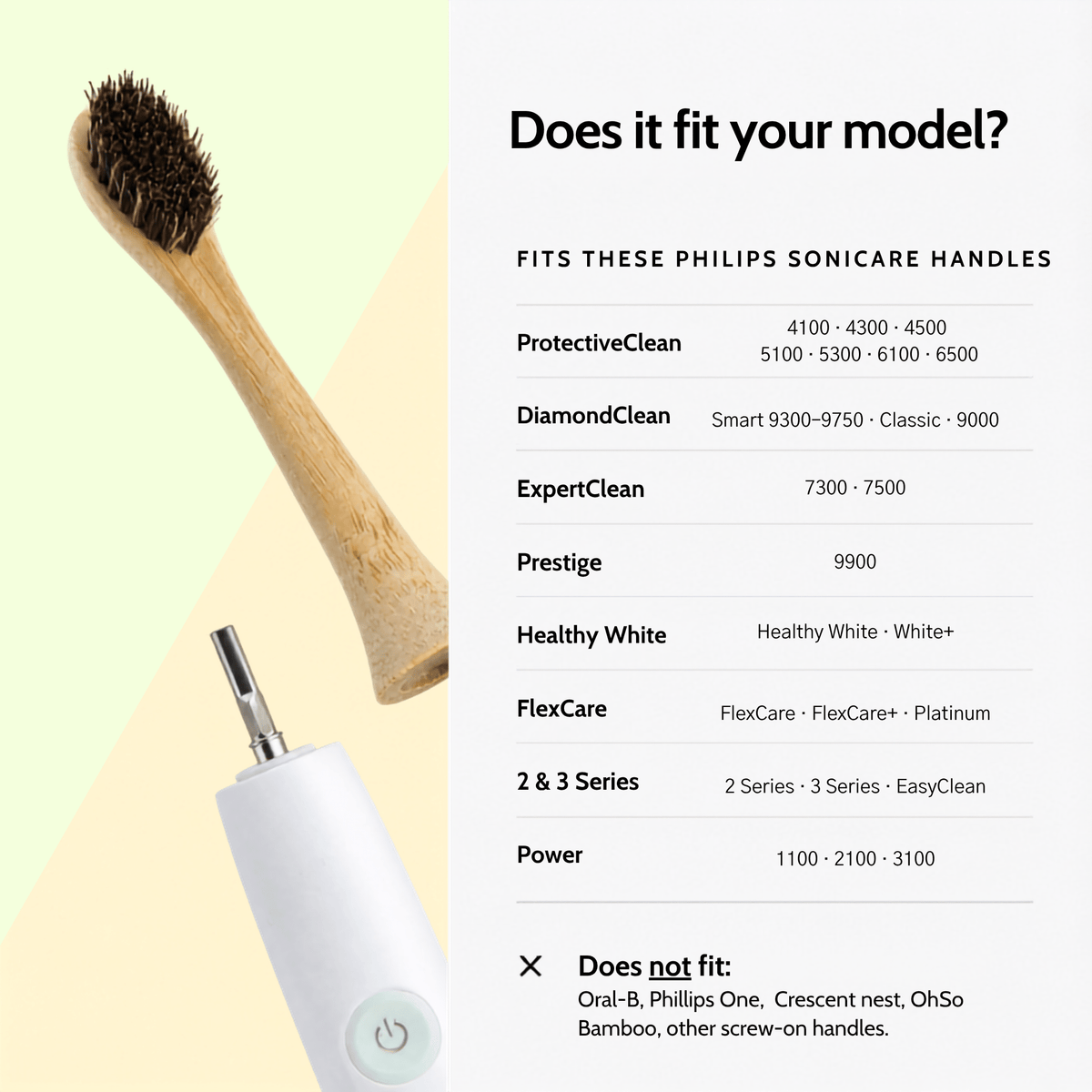 Natural Bristle Electric Toothbrush Heads (Sonicare Compatible) - 4 pack