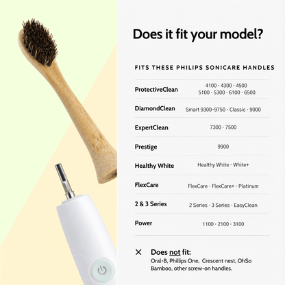 Natural Bristle Electric Toothbrush Heads (Sonicare Compatible) - 4 pack