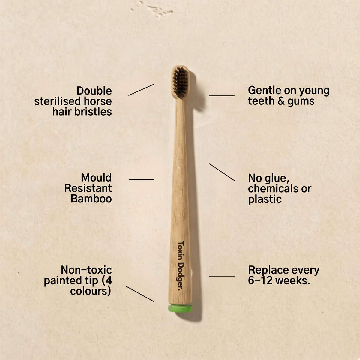 KIDS Natural Bristle Toothbrush (4-pack)