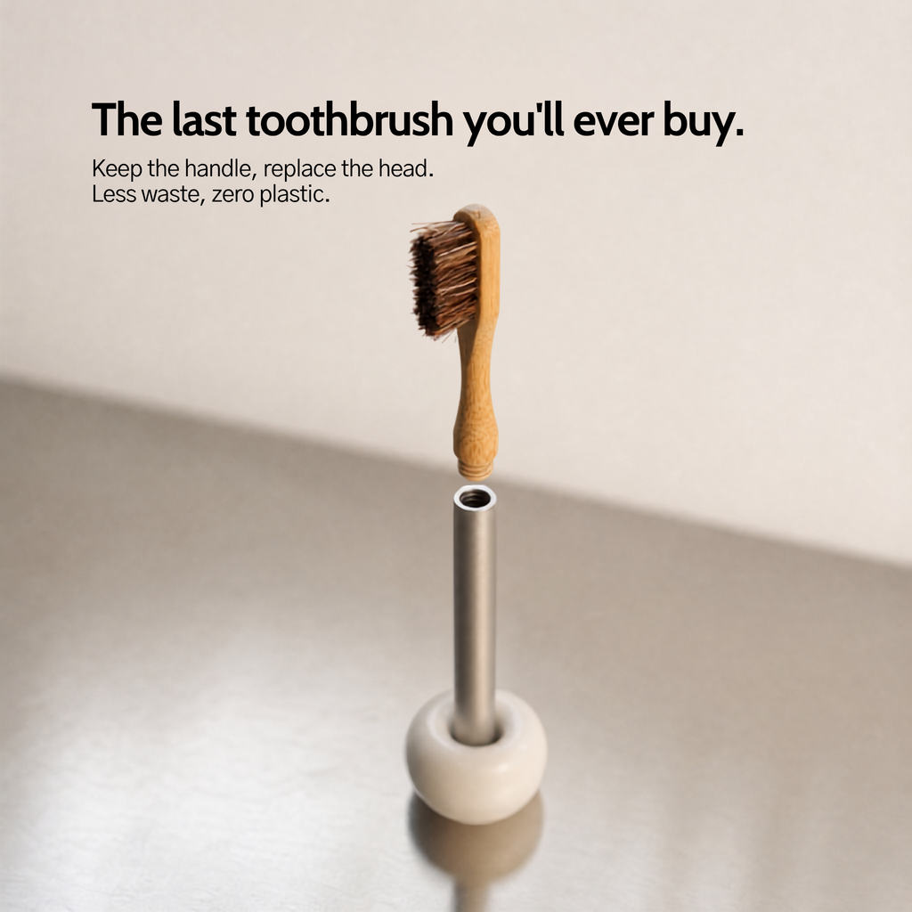 Natural Bristle Toothbrush System (Starter Pack)