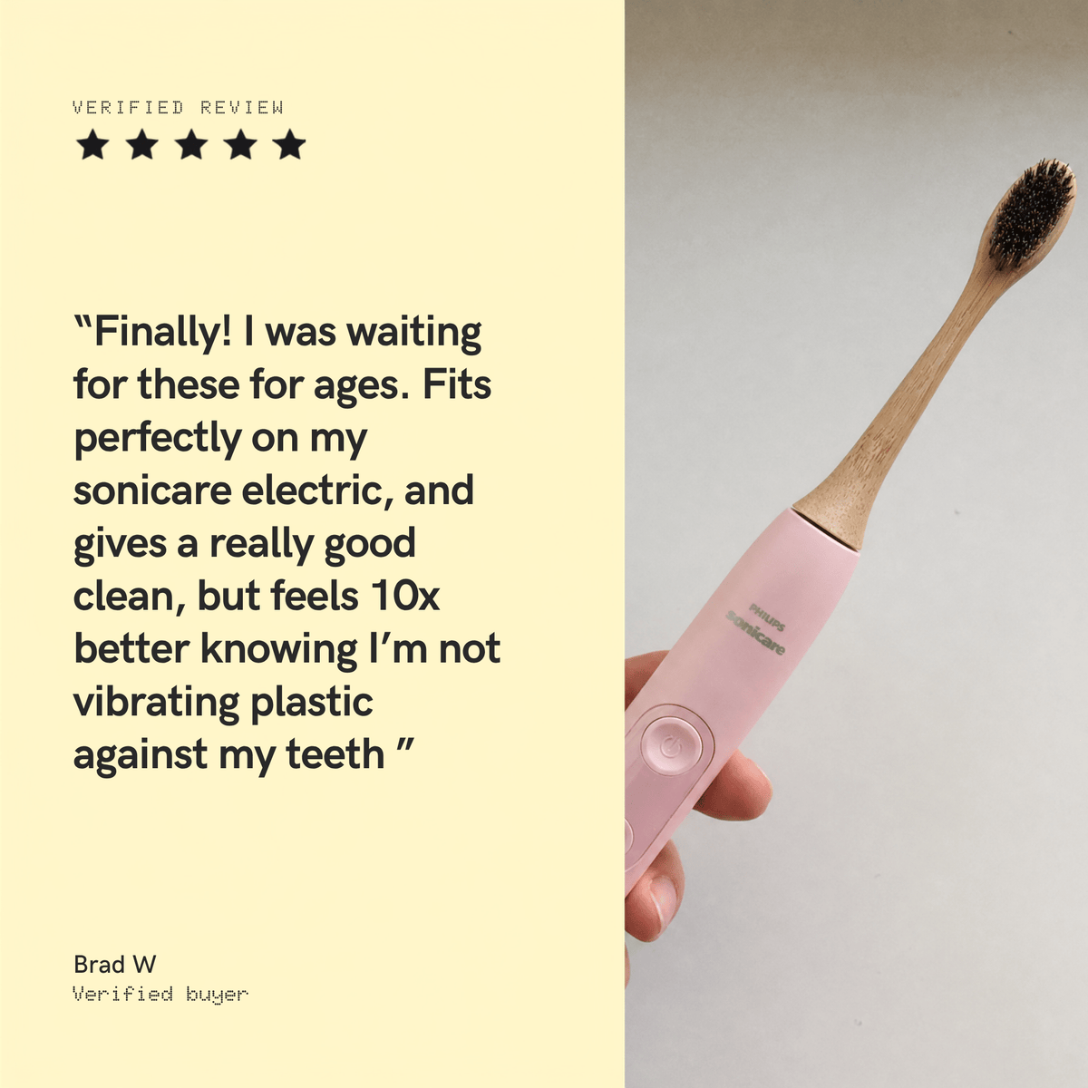 Natural Bristle Electric Toothbrush Heads (Sonicare Compatible) - 4 pack