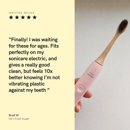 Natural Bristle Electric Toothbrush Heads (Sonicare Compatible) - 4 pack